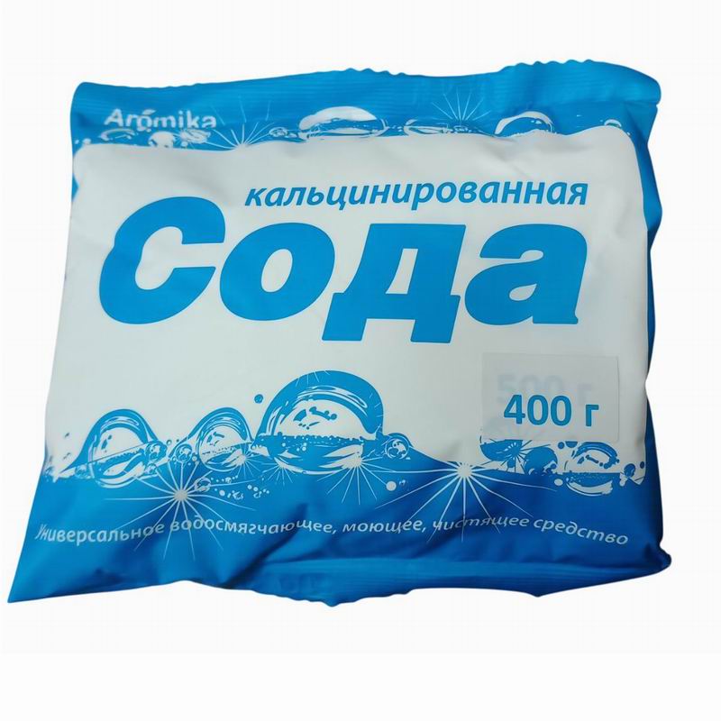 АРОМИКА Сода 400гр кальцинированная Универсальное водосмягчающее, моющее, чистящее средство в п/п (24)