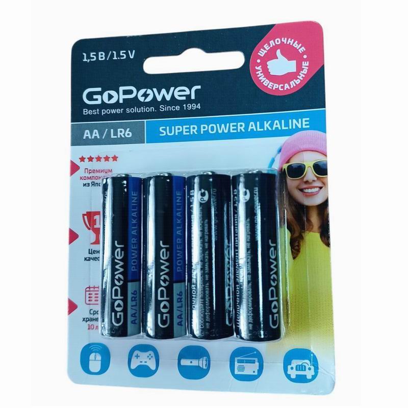 LR-06 GoPover бл-4 Alkaline (48)