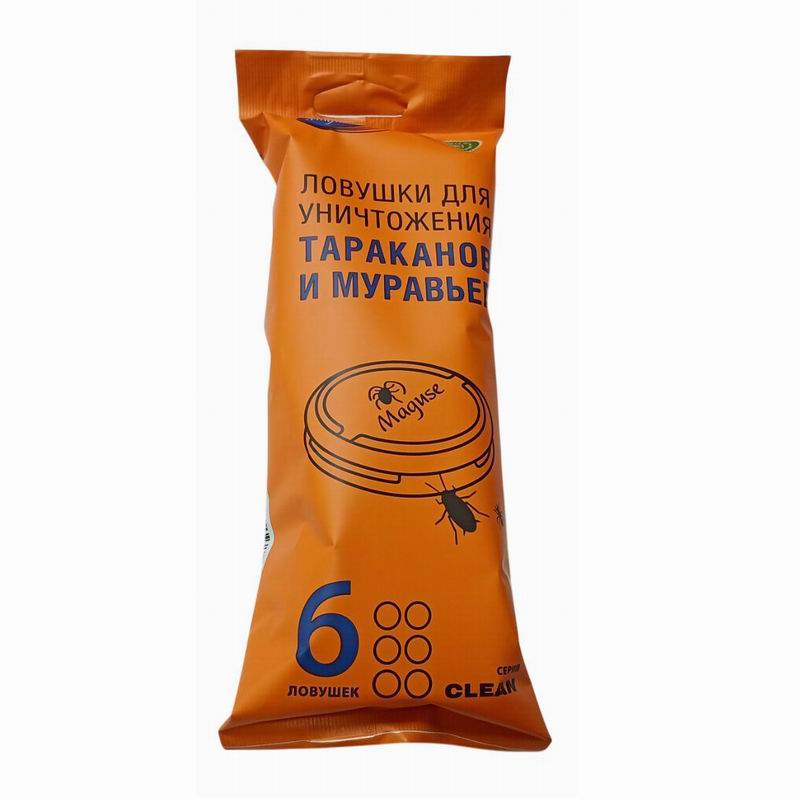Maguse Ловушка 6шт для уничтожения тараканов и муравьев Clean Без скидок