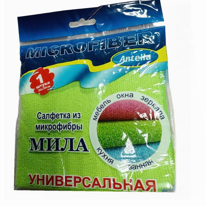 Салфетка микрофибра р.30*30см МИЛА универсальная Антелла