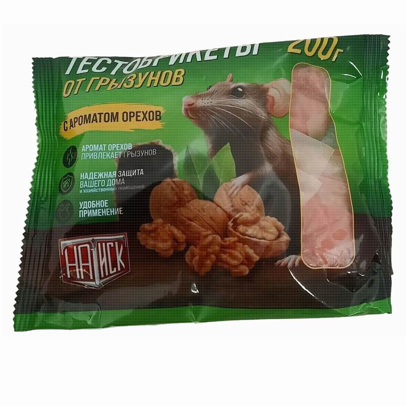 Натиск Брикеты 200гр от грызунов, вкус ореха (25)