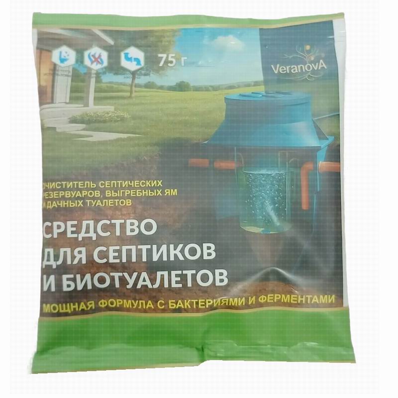 Средство 75гр Очиститель для выгребных ям, дачных туалетов Veranova (50)